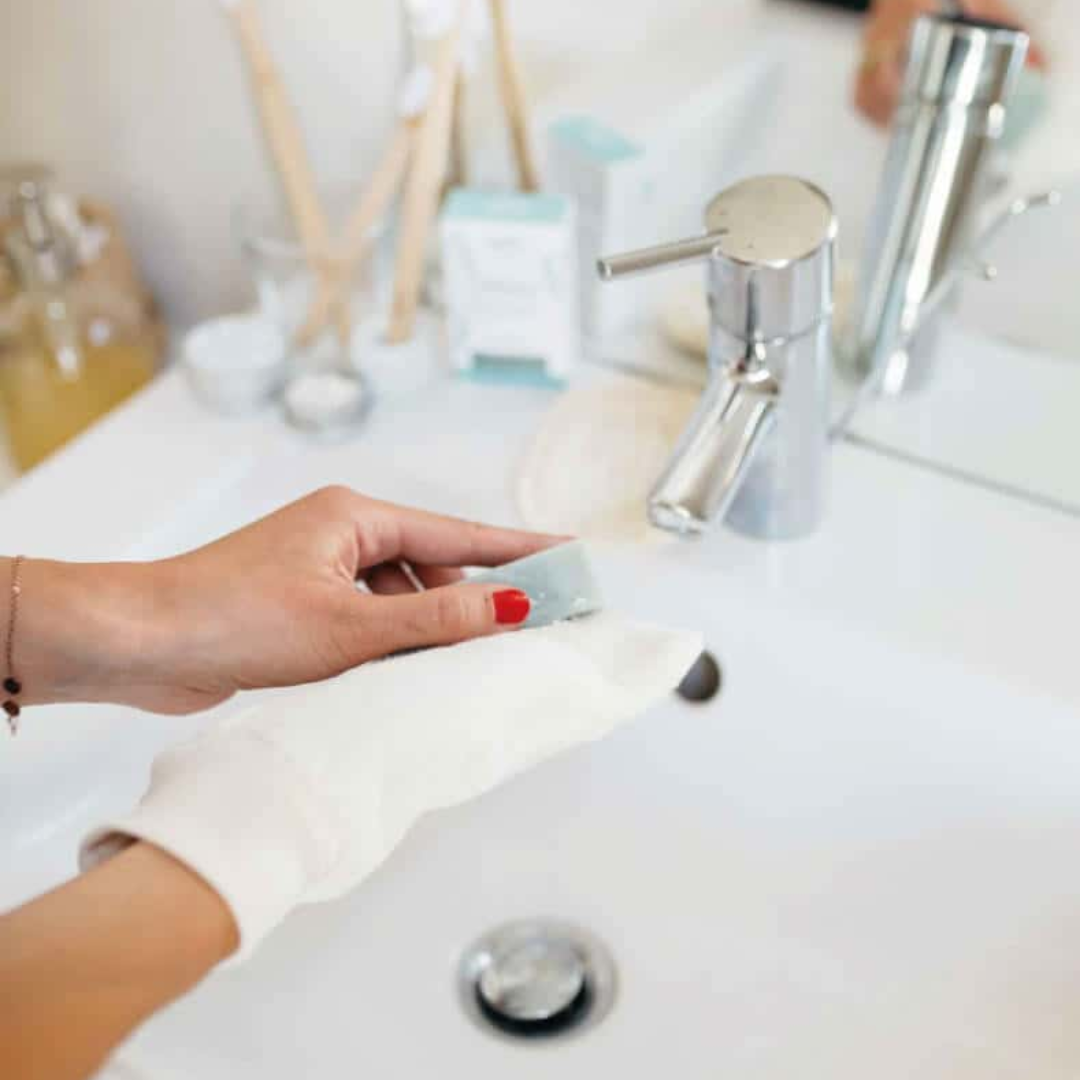 Gant démaquillant peau sensible - Accessoire de salle de bain zéro déchet