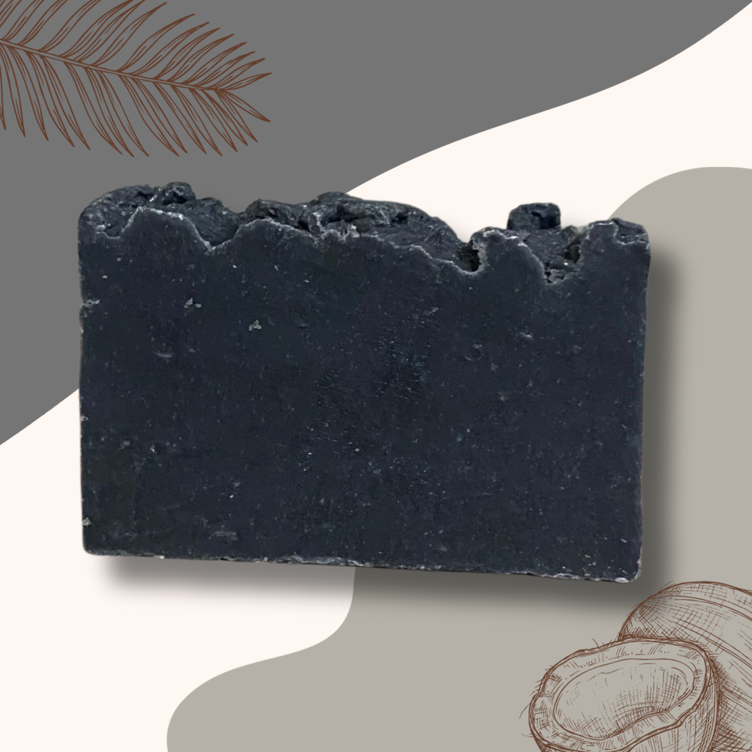 Savon à base d'huile d'olive - Enrichi à l'huile de noix de coco et charbon actif