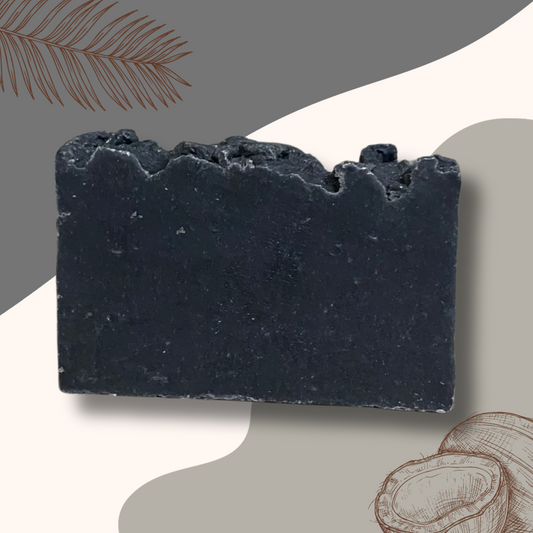 Savon à base d'huile d'olive - Enrichi à l'huile de noix de coco et charbon actif