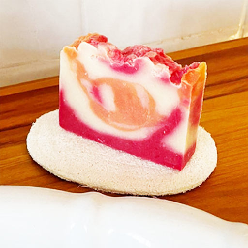 Porte-savon en luffa - Accessoire de salle de bain zéro déchet