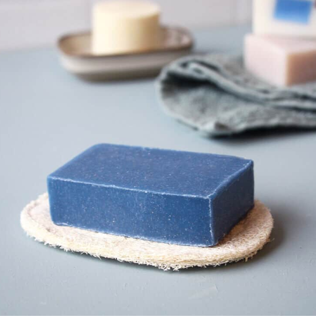 Porte-savon en luffa - Accessoire de salle de bain zéro déchet 