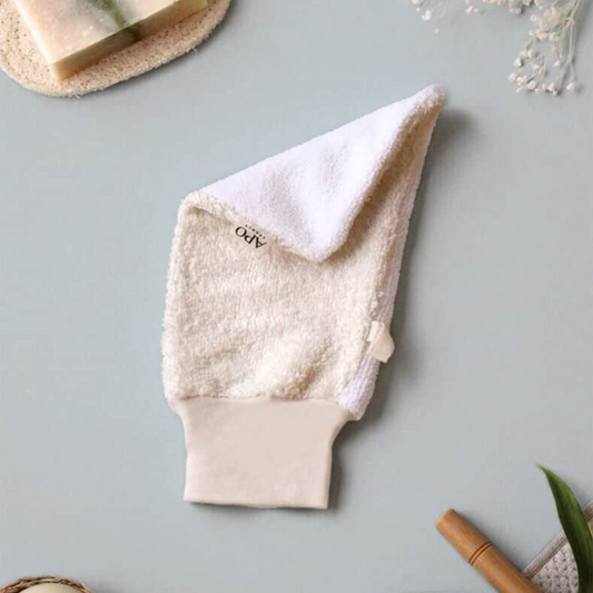 Gant démaquillant peau sensible - Accessoire de salle de bain zéro déchet