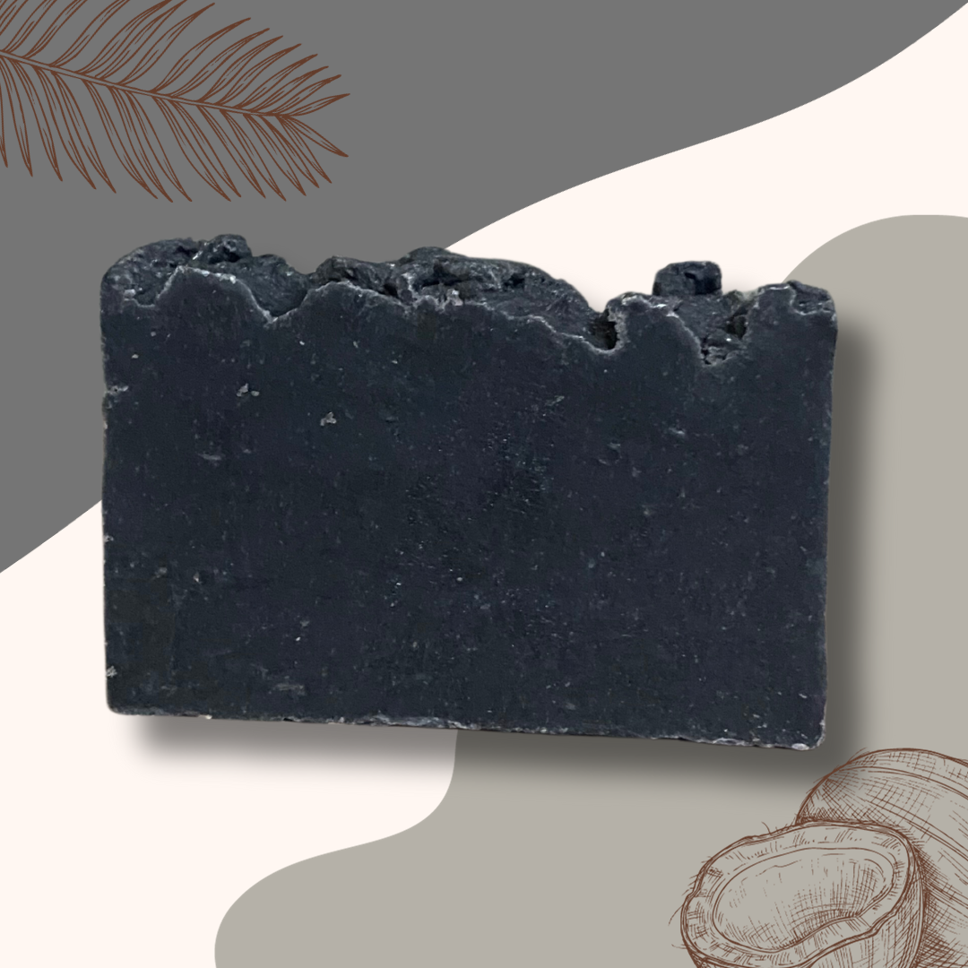 Savon à base d'huile d'olive - Enrichi à l'huile de noix de coco et charbon actif 